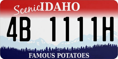 ID license plate 4B1111H