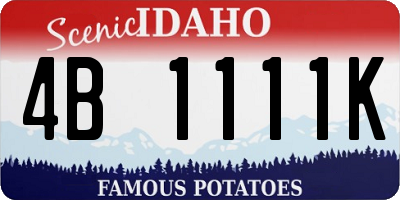 ID license plate 4B1111K