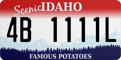 ID license plate 4B1111L