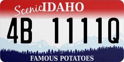 ID license plate 4B1111Q