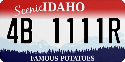 ID license plate 4B1111R