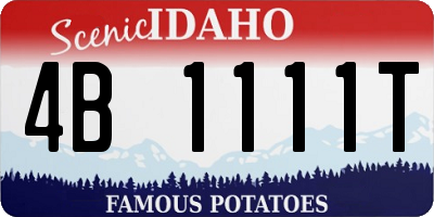 ID license plate 4B1111T