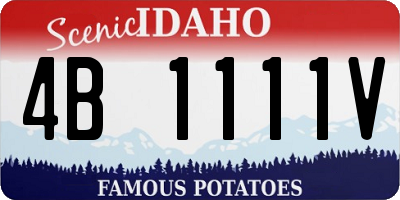 ID license plate 4B1111V