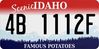 ID license plate 4B1112F
