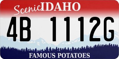 ID license plate 4B1112G