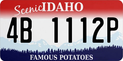 ID license plate 4B1112P