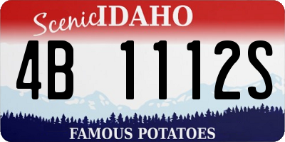 ID license plate 4B1112S
