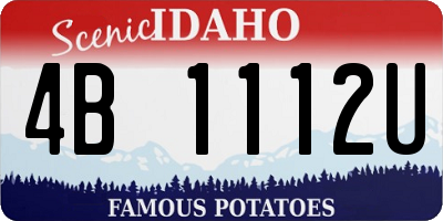 ID license plate 4B1112U