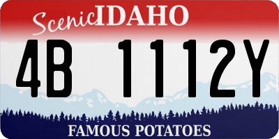 ID license plate 4B1112Y
