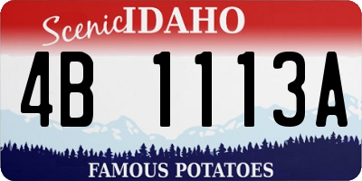 ID license plate 4B1113A