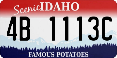 ID license plate 4B1113C