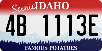 ID license plate 4B1113E