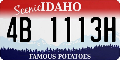 ID license plate 4B1113H