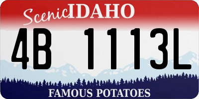 ID license plate 4B1113L