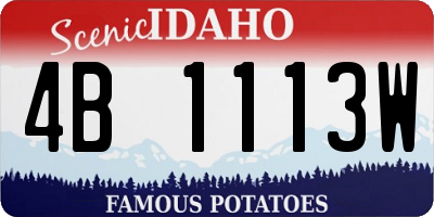 ID license plate 4B1113W