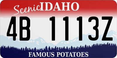 ID license plate 4B1113Z
