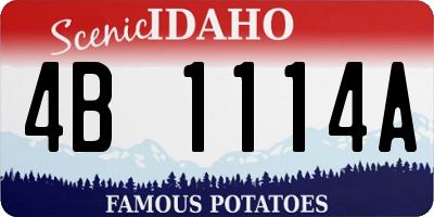 ID license plate 4B1114A