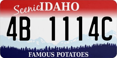ID license plate 4B1114C