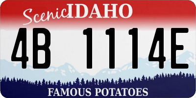 ID license plate 4B1114E