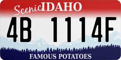 ID license plate 4B1114F