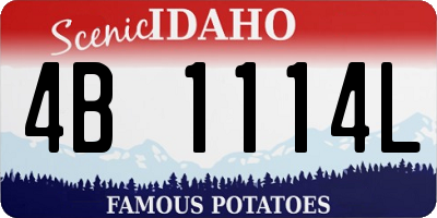 ID license plate 4B1114L