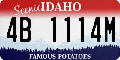 ID license plate 4B1114M