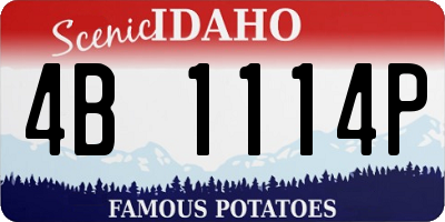 ID license plate 4B1114P