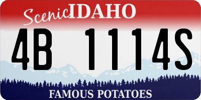 ID license plate 4B1114S