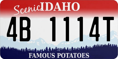 ID license plate 4B1114T
