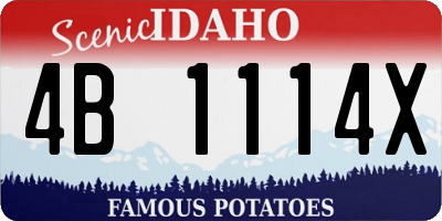 ID license plate 4B1114X