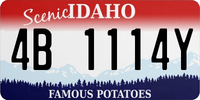ID license plate 4B1114Y
