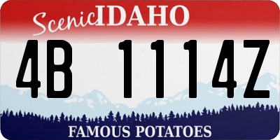 ID license plate 4B1114Z