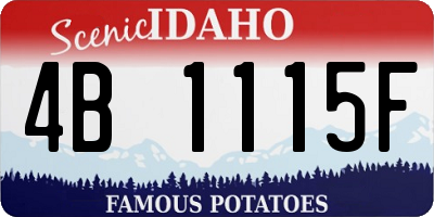 ID license plate 4B1115F
