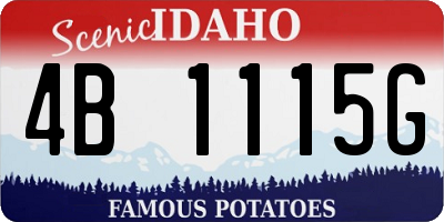 ID license plate 4B1115G
