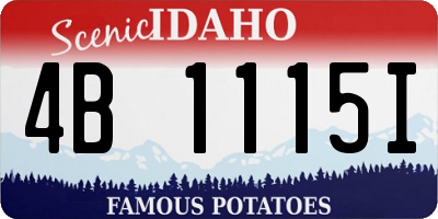 ID license plate 4B1115I
