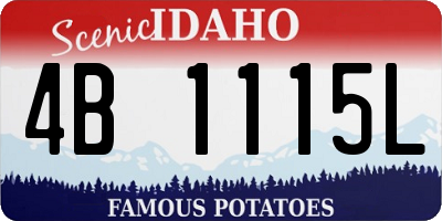 ID license plate 4B1115L