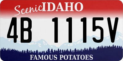 ID license plate 4B1115V