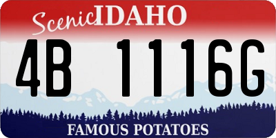 ID license plate 4B1116G
