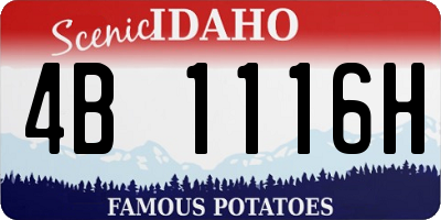ID license plate 4B1116H