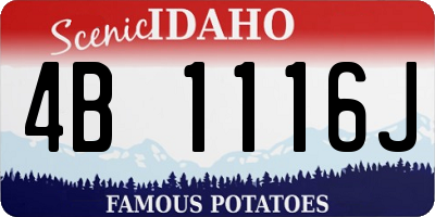 ID license plate 4B1116J