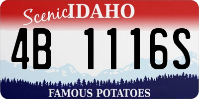 ID license plate 4B1116S