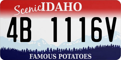 ID license plate 4B1116V