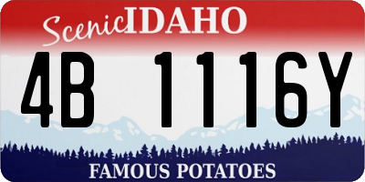 ID license plate 4B1116Y