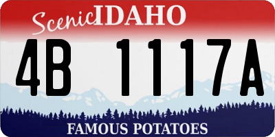 ID license plate 4B1117A