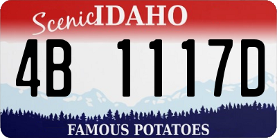 ID license plate 4B1117D