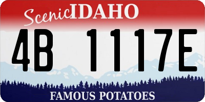 ID license plate 4B1117E
