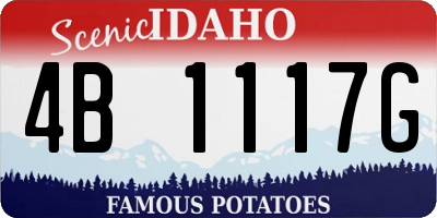 ID license plate 4B1117G