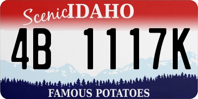 ID license plate 4B1117K