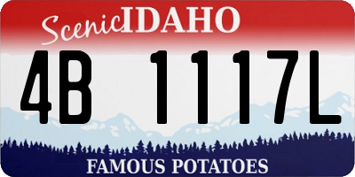 ID license plate 4B1117L