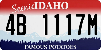 ID license plate 4B1117M